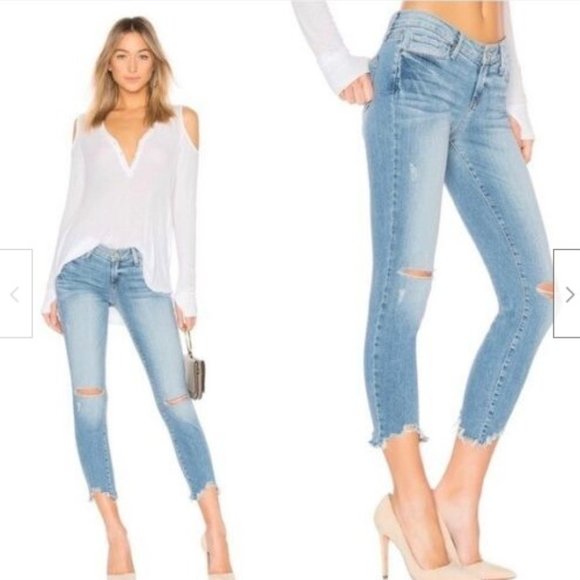 PAIGE Verdugo Crop Worn In Hem Janis Destructed Distressed, SZ 29 - Picture 2 of 16